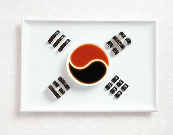 用食物组成的各国国旗 边学知识边享美味(图7) 用食物组成的各国国旗 边学知识边享美味--置顶表情