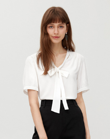 设计感小众短袖甜美宽松套头衬衫(图1) 设计感小众短袖甜美宽松套头衬衫(图1)